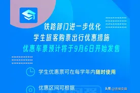 火车学生票优惠新政，来了！图片