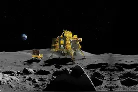 印度登月造假？未直播着陆画面，月船2号在月面拍到一个银白物体图片