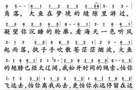 竖笛简谱，经典曲目《大鱼》《无羁》《天空之城》...图片