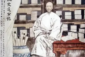 野史：纪晓岚出对联，一笔直通，两扇敞开！乾隆：字是不是少了点图片