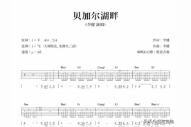 《贝加尔湖畔》吉他弹唱曲谱分享图片