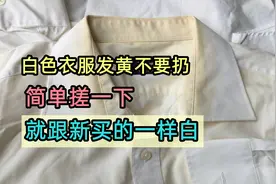 白色衣服发黄不要扔，只需几毛钱，简单搓一下，就跟新买的一样白图片