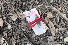 当你在街上看到用红绳绑着的钱，千万不要去捡图片