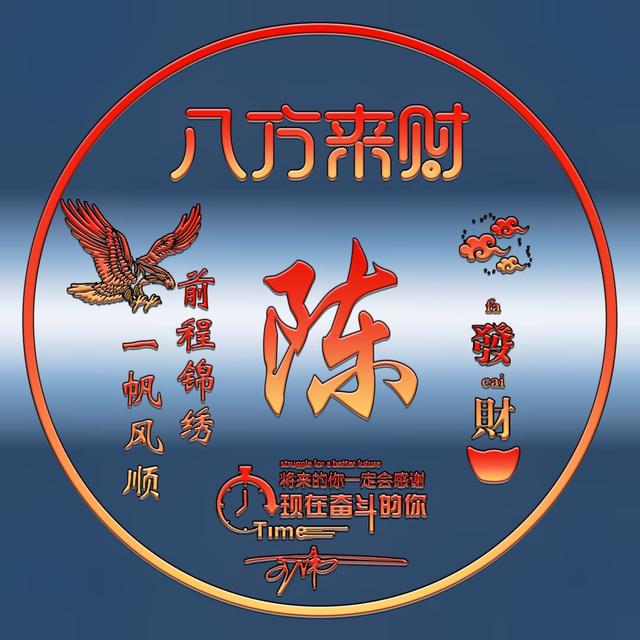 姓氏头像第288期,2023八方来财励志个性签名头像,留下你的名字