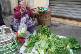 杭州女子衣着单薄不惧寒冷，帮奶奶卖菜，走红，网友：会看称吗？图片