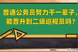 普通公务员努力干一辈子，能晋升到二级巡视员吗？图片