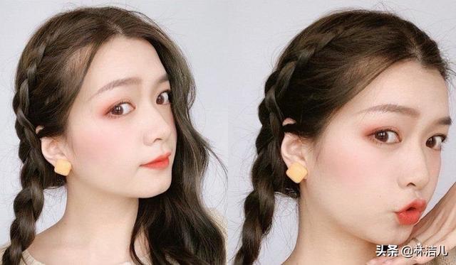 赵丽颖堪称圆脸的绑发模板,韩系半扎发修饰脸型,手残党也可以绑