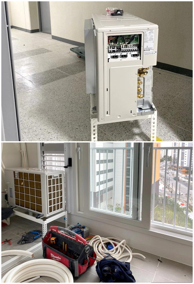 都说韩国装空调简单，对比国内，制冷差且时间长，可一点也不羡慕