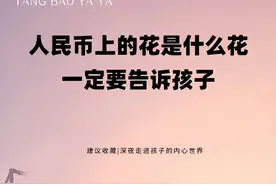 RMB上的花是什么花，一定要告诉孩子！图片