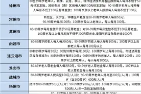 2023年江苏省高龄津贴发放标准？各市尊老金一览图片