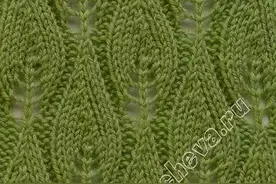 漂亮的针织镂空叶子花样模式和图解图片