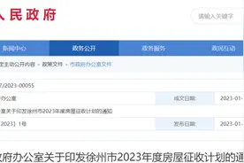 重磅！徐州市2023年房屋征收计划！房票正式开启！图片