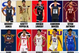 美媒评10大NBA球星二代：小罗德曼第8，小甜瓜第5，小皮蓬屈居第2图片