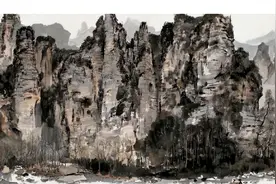 吴冠中的《张家界》欣赏：百分百还原美景，比大家看得还要美图片