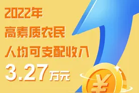 2022年高素质农民人均可支配收入3.27万元图片