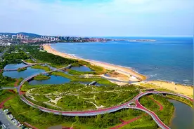 日照游记——蓝天碧海金沙滩图片