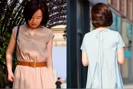 连衣裙别总配球鞋，“连衣裙+浅口鞋”更提气质，适合60岁女人图片