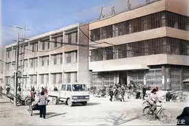 老照片：80年代的山东郓城，老邮电局、新华书店、水浒酒厂、唐塔图片