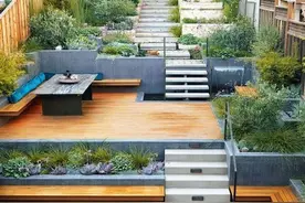 院子错层设计，一个院子变两个，早知道我这这样装图片