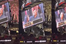 侃爷带小20岁模特看NBA，拒绝接吻只有尬笑，继续抨击前妻卡戴珊图片