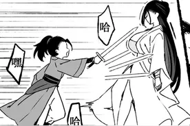 神雕侠侣同人漫画：小龙女的硬核修行路 杨过的玄铁重剑提前铸成图片