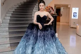 范冰冰以法国戛纳电影节闭幕红毯造型现身酒店图片