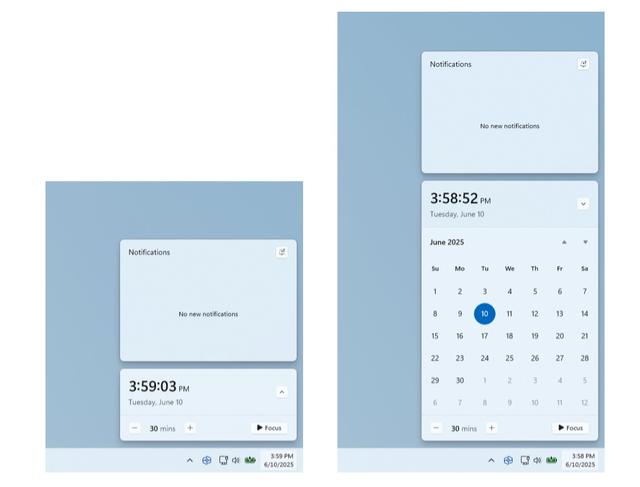 微软发布Win11 Canary 27938预览版：通知中心时钟恢复秒数显示