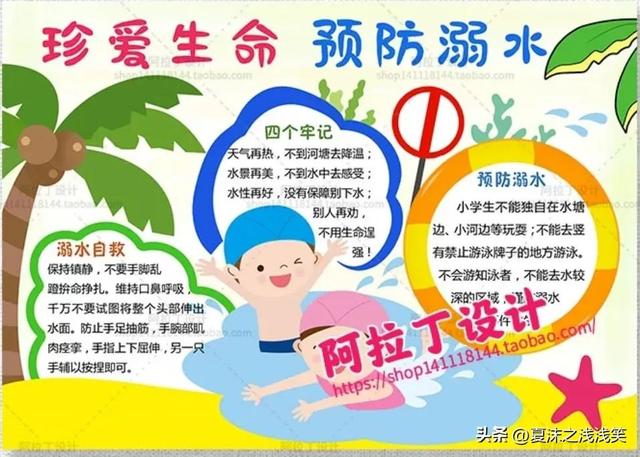 防溺水手抄报精选100张(收藏备用)