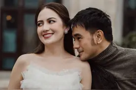 恭喜！40岁童年男神再婚，唯美婚纱照曝光，空姐女友颜值高身材好图片