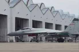 海军歼11再次改装，灰白色雷达罩版本亮相，导弹可射200公里图片