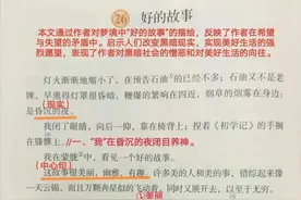 六年级语文上册《26好的故事》课堂笔记图片