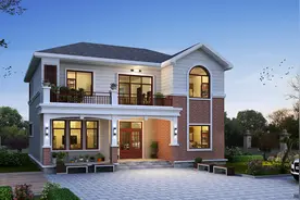 12×10米简约实用的二层别墅，布局紧凑合理，性价比较高图片