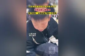11岁男孩看到兔子死了边哭边做心肺复苏，孩子妈妈：让我给兔子做人工呼吸图片