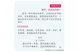 中国传统节日、四大名著、四大发明知识卡片图片