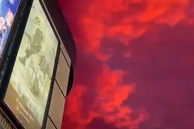 大雨后，浙江诸暨现血红色天空！令人恐惧，分析：与秋刀鱼船无关图片