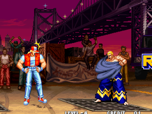 经典街机《饿狼传说》怪不得东丈没女朋友，原来训练时被鳄鱼咬了