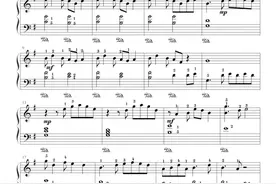 彩云追月，钢琴谱简单版，中国名曲，曲谱分享图片