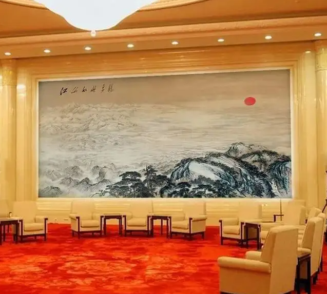 人民大会堂挂的几幅珍品,都是哪些名家的大作,代价多少钱?