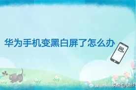 华为手机变黑白屏了怎么办图片
