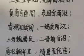 中国朝代顺序口诀图片