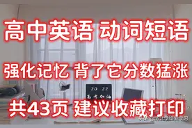 高中英语动词短语 强化记忆 背了它分数猛涨！建议收藏打印！共43页图片