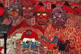 奇闻异事：史上最阴森恐怖的壁画《地狱变》图片