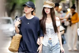 被上海街拍女生惊艳了！穿基础款、基础色，却个个洋气又好看图片