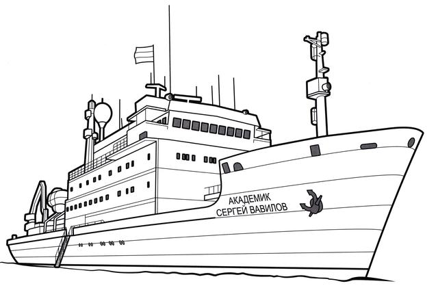 俄罗斯现代船舶的铅笔画(53张照片)