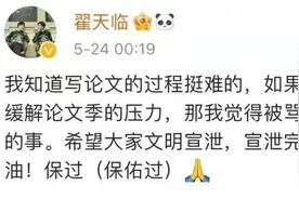 翟天临，我论文查重又没过，你睡了吗？图片