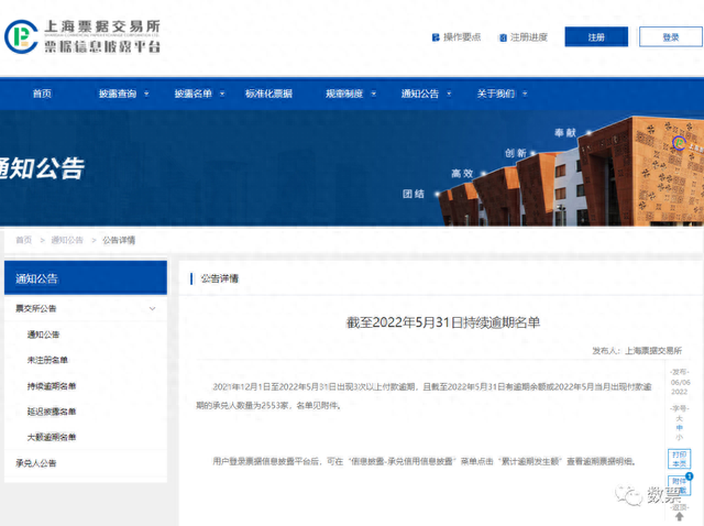 如何统计逾期的数据，票交所关闭时间 配图01