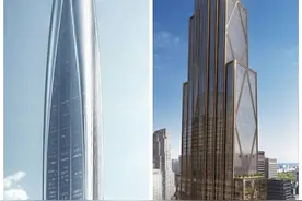 409米&423米，宁波纽约在建最高摩天楼对比——塔冠和塔基成亮点图片