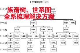 Visio轻松制作族谱树、世系图图片