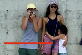 陈冠希分享全家福，7岁女儿腿长快赶上爸爸的，继承妈妈超模身材图片