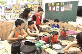 复兴区：绘脸谱识国粹DIY图片